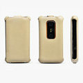 ROCK Flip leather Cases Holster Skin for HTC EVO 3D G17 X515m - Beige