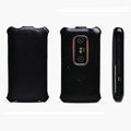 ROCK Flip leather Cases Holster Skin for HTC EVO 3D G17 X515m - Black