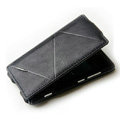ROCK Flip leather Cases Holster Skin for Nokia Lumia 800 800c - Black