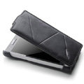 ROCK Flip leather Cases Holster Skin for Sony Ericsson LT26i Xperia S - Black