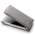 ROCK Flip leather Cases Holster Skin for Sony Ericsson LT26i Xperia S - Gray