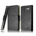 IMAK Slim leather Cases Luxury Holster Covers for Samsung I9050 - Black