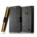 IMAK Slim leather Cases Luxury Holster Covers for Samsung i8530 Galaxy Beam - Black