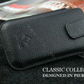 PIERVES Leather Cases Holster Covers for Samsung i8530 Galaxy Beam - Black