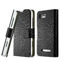 IMAK Slim leather Cases Luxury Holster Covers for Motorola XT685 - Black