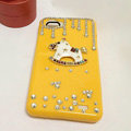 Bling Carousel Crystal Cases Diamond Hard Covers for OPPO Finder X907 - Yellow