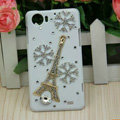Bling Eiffel Tower Crystal Cases Diamond Covers for OPPO Finder X907 - Gold