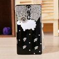Bling Little lamb Crystals Cases Diamond Covers for Sony Ericsson LT26i Xperia S - Black