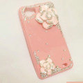 Bling Pink Flowers Crystal Cases Diamond Covers for OPPO Finder X907 - Pink