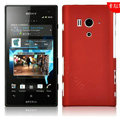 Matte Hard Cases Skin Covers for Sony Ericsson LT26w Xperia acro S - Red