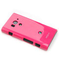 ROCK Colorful Glossy Cases Skin Covers for Sony Ericsson LT26w Xperia acro S - Rose
