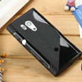 TPU Soft Cases Skin Covers for Sony Ericsson LT26w Xperia acro S - Black