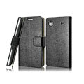 IMAK Slim leather Cases Luxury Holster Covers for Samsung I8250 - Black