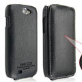 IMAK Slim leather Cases Luxury Holster Covers for Samsung i8150 Galaxy W - Black
