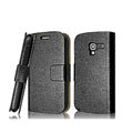 IMAK Slim leather Cases Luxury Holster Covers for Samsung i8160 Galaxy Ace 2 - Black