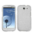 Bling Crystal Cover Rhinestone Diamond Cases For Samsung Galaxy S III 3 i9300 I9308 - White