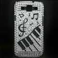 Music Bling Crystal Cover Diamond Rhinestone Cases For Samsung Galaxy S III 3 i9300 I9308 - White