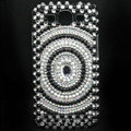 Round Bling Crystal Cover Diamond Rhinestone Cases For Samsung Galaxy S III 3 i9300 I9308 - Black