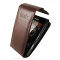 IMAK Flip leather Cases Holster Covers for Sony Ericsson Satio U1 Idou - Coffee
