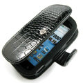IMAK Side Flip Crocodile leather Cases Luxury Holster Covers for Motorola XT800 - Black