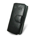 IMAK Side Flip leather Cases Holster Covers for Nokia X6 - Black