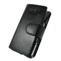 IMAK Side Flip leather Cases Holster Covers for Sony Ericsson Satio U1 Idou - Black