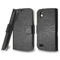 IMAK Slim leather Cases Luxury Holster Covers for HTC T328W Desire V - Black