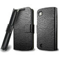 IMAK Slim leather Cases Luxury Holster Covers for Lenovo A520 - Black