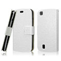IMAK Slim leather Cases Luxury Holster Covers for Lenovo A780 - White