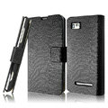 IMAK Slim leather Cases Luxury Holster Covers for Motorola MT680 - Black