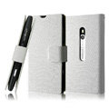 IMAK Slim leather Cases Luxury Holster Covers for Nokia Lumia 800 800c - White