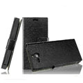 IMAK Slim leather Cases Luxury Holster Covers for Sony Ericsson ST25i Xperia U - Black