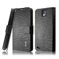 IMAK Slim leather Cases Luxury Holster Covers for Huawei U9500 Ascend D1 - Black