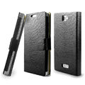 IMAK Slim leather Cases Luxury Holster Covers for OPPO X905 Find 3 - Black