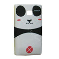 Cartoon Panda Matte Cases Hard Covers for LG Optimus L3 E400 - Pink