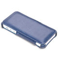 ROCK Dancing Series Side Flip Leather Cases Holster Covers for iPhone 5 - Blue