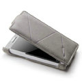 ROCK Flip leather Cases Holster Skin for Sony Ericsson LT26ii Xperia S - Gray