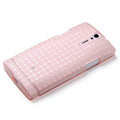 ROCK Magic cube TPU soft Cases Covers for Sony Ericsson LT26ii Xperia S - Pink