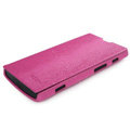 ROCK Side Flip leather Cases Holster Skin for Sony Ericsson LT28i Xperia ion - Rose