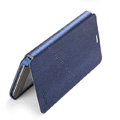 ROCK Texture Series Side Flip leather Cases Holster Skin for Lenovo LePhone K860 - Deep Blue