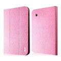 IMAK Slim leather Cases Luxury Holster Covers for Samsung Galaxy Tab2 P6200 P3110 P3100 - Pink