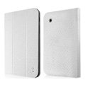 IMAK Slim leather Cases Luxury Holster Covers for Samsung Galaxy Tab2 P6200 P3110 P3100 - White