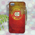 Retro Portugal flag Hard Back Cases Covers for iPhone 4G/4GS