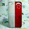 Retro Singapore flag Hard Back Cases Covers for iPhone 4G/4GS