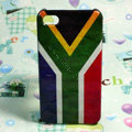 Retro South Africa flag Hard Back Cases Covers for iPhone 4G/4GS
