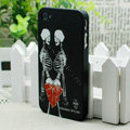 Skull Hard Back Cases Matte Covers Skin for iPhone 5 - Black