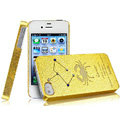IMAK Cancer Constellation Color Covers Hard Cases for iPhone 4G\4S - Golden
