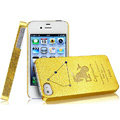 IMAK Capricorn Constellation Color Covers Hard Cases for iPhone 4G\4S - Golden