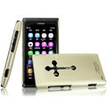 IMAK Titanium Color Covers Hard Cases for Nokia N9 - Gold