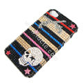 Bling S-warovski crystal cases Skull diamond covers for iPhone 5 - Black